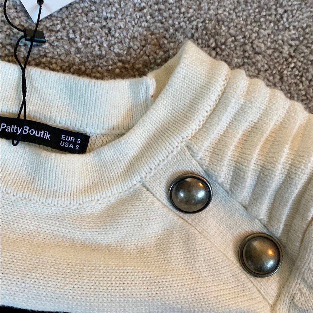 Patty Boutik military style sweater size S NWT